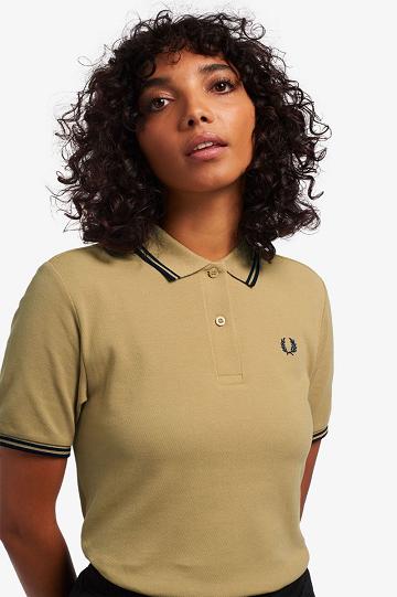 Grey Fred Perry G3600 Women's Polo Shirts | PH 1962OKIR